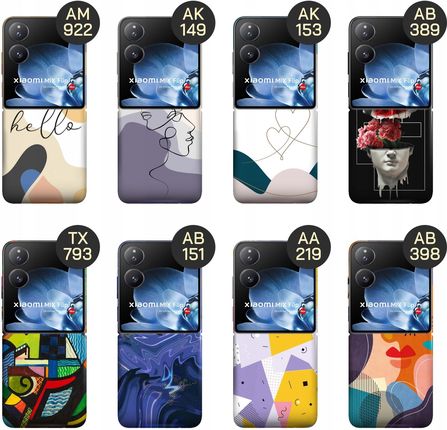 Etui Do Xiaomi Mix Flip Abstrakcja Kształty Obudowa Pokrowiec - zdjęcie 2