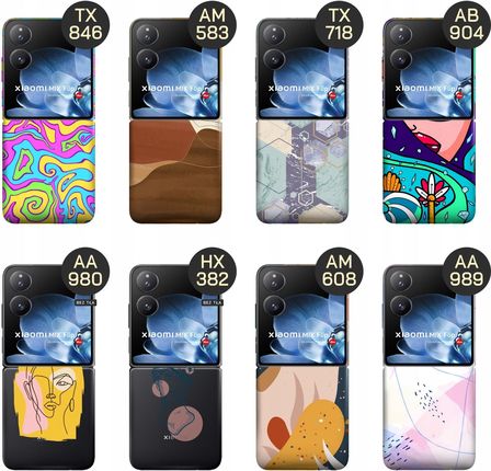 Etui Do Xiaomi Mix Flip Abstrakcja Kształty Obudowa Pokrowiec - zdjęcie 5