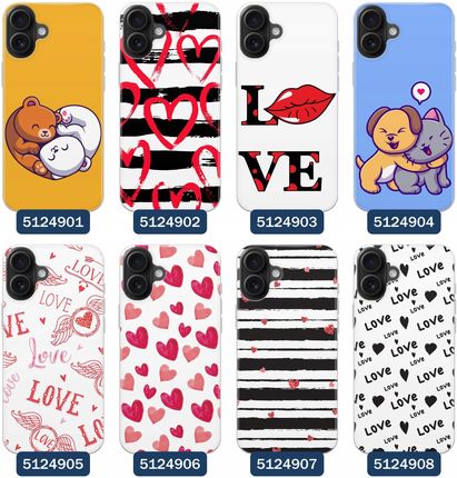 Superetui Etui Do Iphone 16 Plus Love Miłość Zakochani Czerwone Serce - zdjęcie 2
