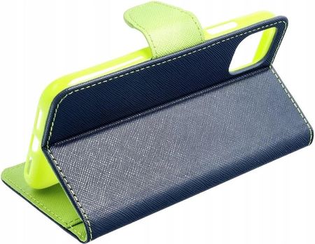 Kabura Fancy Book Do Iphone 15 Granatowo Limonkowy - zdjęcie 3
