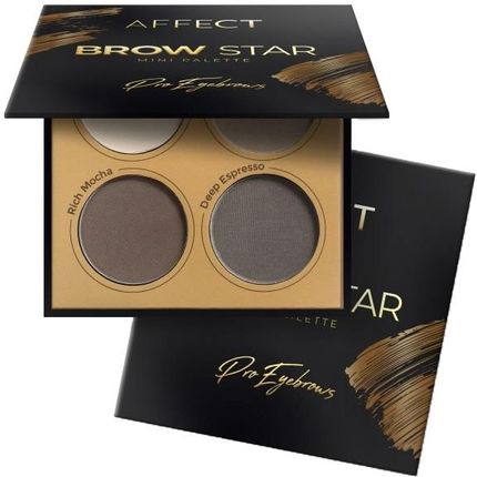 Affect Brow Star Mini Paleta Cieni Prasowanych Do Brwi
