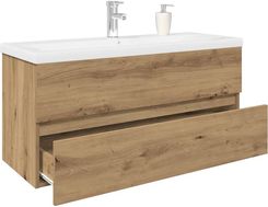 vidaXL Szafka Pod Umywalkę Z Wbudowaną Umywalką I Baterią Dąb Artisan (3328938)