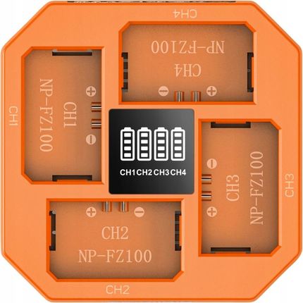 Smallrig Ładowarka czterokanałowa NP-FZ100 4-Channel Battery Charger (4839) - zdjęcie 2