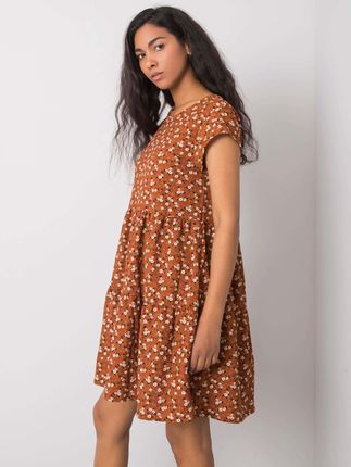 Brązowa sukienka oversize Eve STITCH & SOUL - zdjęcie 2