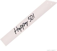 Zdjęcie Partydeco Szarfa Happy 50 Krem 76Cm - Ostroróg