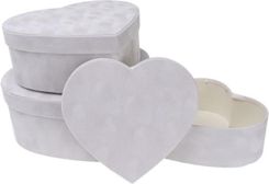 Zdjęcie Rozette Pudełko Flower Box 3szt. Welur Serce Białe - Warszawa