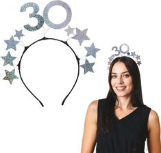 Zdjęcie Partydeco Opaska Z Gwiazdkami 30 Srebrna - Lębork