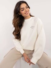 Ecru bluza bez kaptura o kroju oversize SUBLEVEL - zdjęcie 1