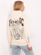 Jasnobeżowa dresowa bluza z kieszeniami SUBLEVEL - zdjęcie 1