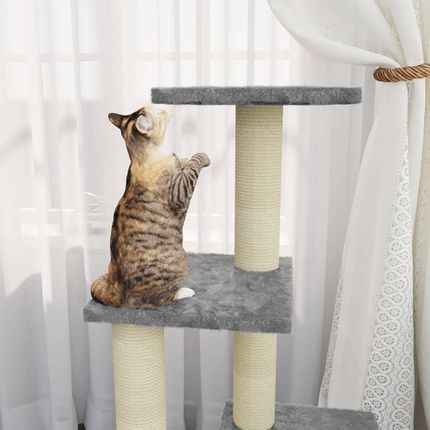 Dkd Home Decor Słupek Do Drapania Z Sizalu Jasnoszary 92Cm - zdjęcie 2