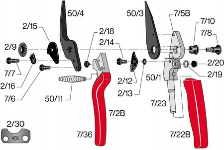 Felco 50/4 Wymienne Przeciwostrze Felco504 - zdjęcie 2