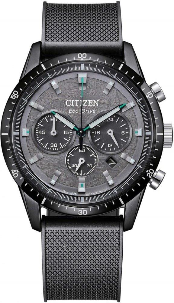Citizen Orologio Cronografo Uomo CA4625-02H – Acciaio E Gomma Nera, Movimento Al Quarzo, Vetro Zaffiro