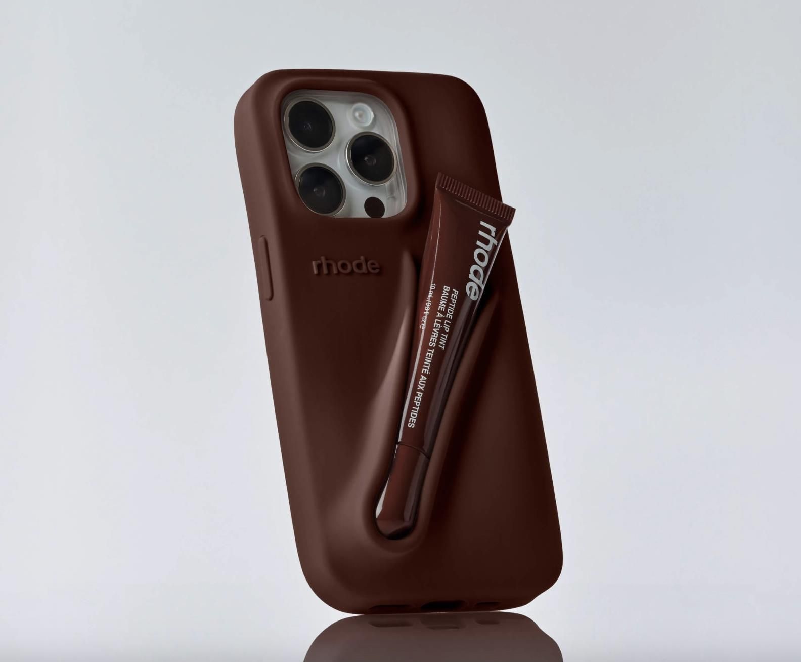 【chobi】rhode espresso lipcase×2 Plecki Rhode do Apple iPhone 13, iPhone 14, iPhone 15