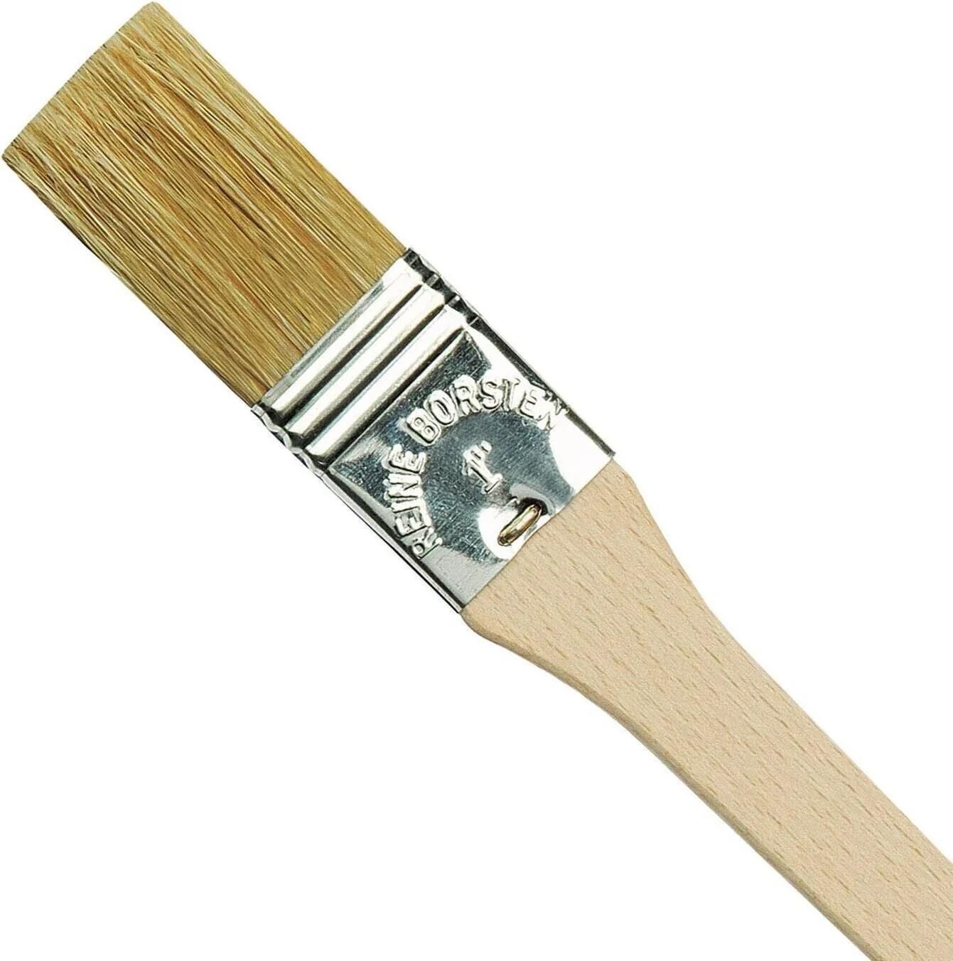 KREUL 722410 - Universal Brushes Made of Wear-resistant Natural Hair, Flat, Size 10, for Art, Hobbies, School and Large Use