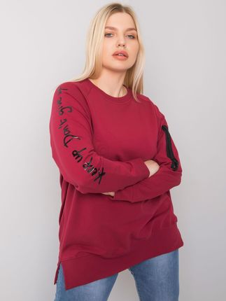 Bordowa tunika dresowa plus size Parma