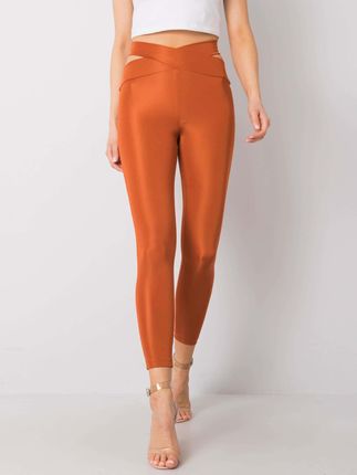 Ceglaste legginsy Alayna RUE PARIS - zdjęcie 2