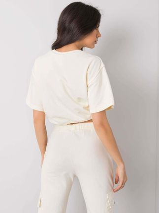 Ecru krótka bluza Arlene RUE PARIS - zdjęcie 2