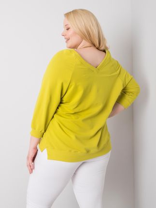 Jasnozielona bluza plus size Alexandria - zdjęcie 2
