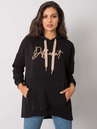 Czarna bluza kangurka Fallon - zdjęcie 2
