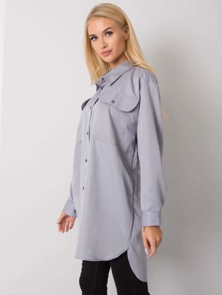 Szara koszula oversize Cathy - zdjęcie 2