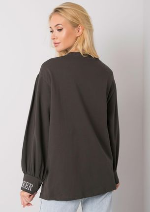 Ciemna khaki bluza bez kaptura Laylin - zdjęcie 3