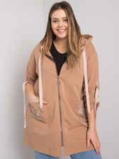 Camelowa bluza plus size na suwak Zurich - zdjęcie 1