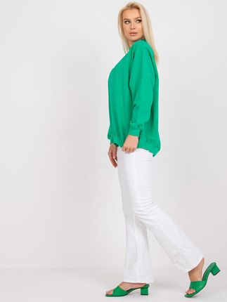 Zielona bluza dresowa basic Twist - zdjęcie 2