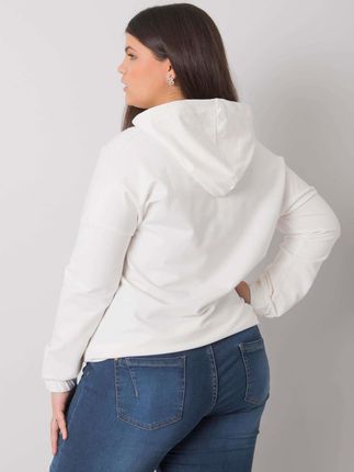 Ecru rozpinana bluza plus size Kaylee - zdjęcie 2