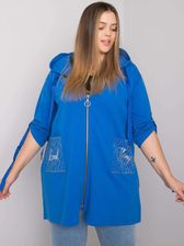 Ciemnoniebieska bluza plus size na suwak Zurich - zdjęcie 1