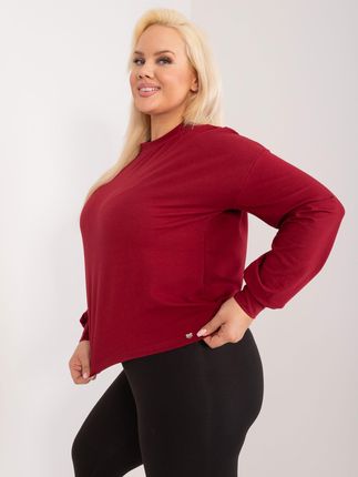 Bordowa bluza plus size Florentia - zdjęcie 2