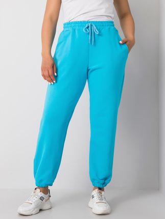 Niebieskie spodnie dresowe plus size basic Ainhoa - zdjęcie 2
