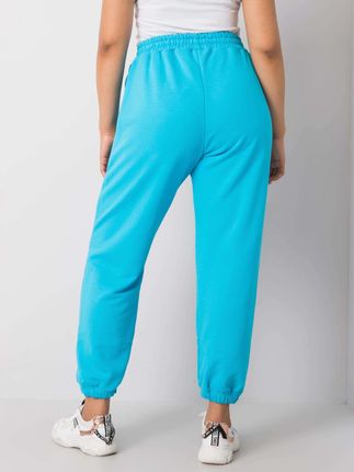 Niebieskie spodnie dresowe plus size basic Ainhoa - zdjęcie 4