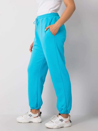 Niebieskie spodnie dresowe plus size basic Ainhoa - zdjęcie 3