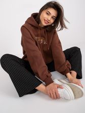Brązowa bluza dresowa z haftem Peggy - zdjęcie 1