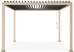 Zdjęcie Homms Pergola Ocean 3,6X3,6 Efekt Drewna Z Antracytową Żaluzją Aluminium - Sosnowiec