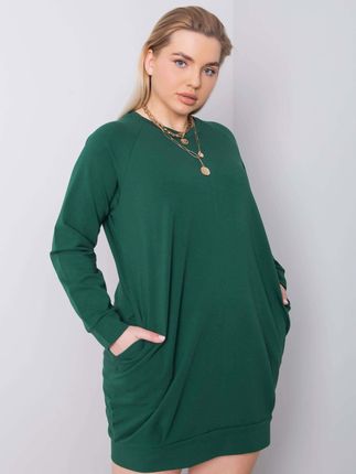 Ciemnozielona sukienka plus size Ariadne