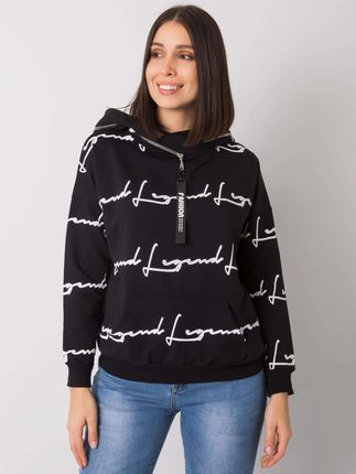 Czarna bluza plus size z kieszenią Jossy - zdjęcie 2
