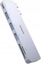 Zdjęcie Baseus 6w1 UltraJoy 2xUSB-C - USB-C, 3xUSB, SD/TF (B0005280281103) - Złoty Stok