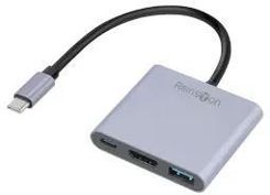 Zdjęcie Reinston USB-C do HDMI 4K@30Hz + USB-A + PD 100W (EDV015) - Lubin