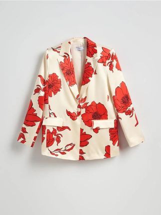 Reserved - Wzorzysta marynarka oversize - wielobarwny