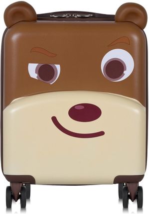 Mała walizka-miś na kółkach WALAB-0080-79-20(W25)