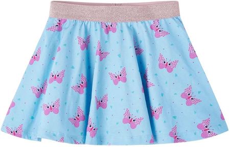 Spódniczka dziecięca z nadrukiem w motyle, niebieska, 140