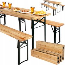 Zdjęcie Ogrodovia Meble Ogrodowe Stół 2X Ławka Składane 220cm 065558Mg - Poznań