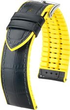 Hirsch Performance Pasek do zegarka o wyglądzie skóry/gumy aligatora 30962S szerokość mostka: 20 mm
