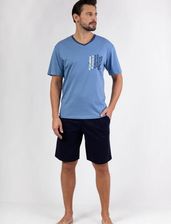 Zdjęcie Piżama męska Regina 477 niebieski duże rozmiary - Żabno