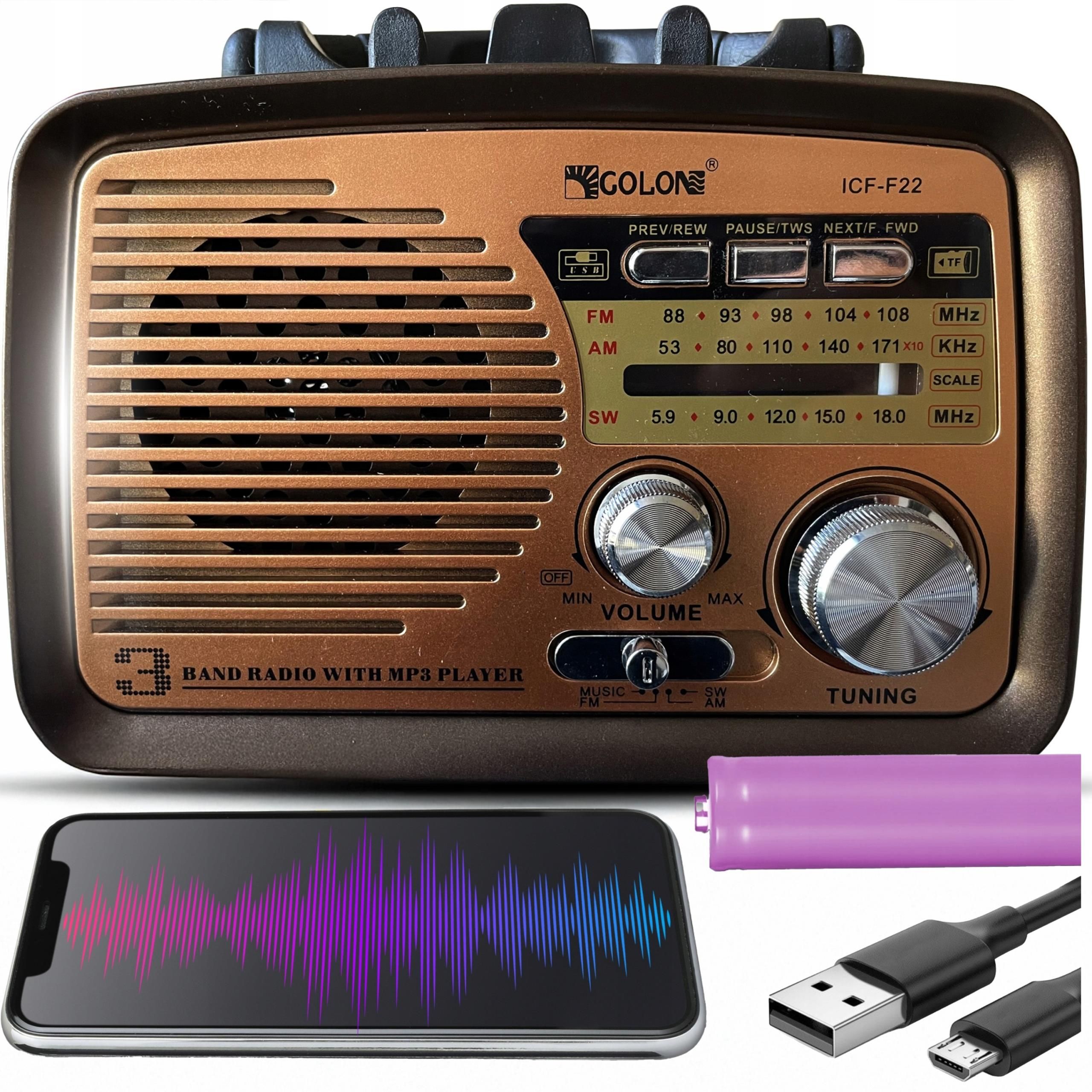 Radio Radio Retoo R-E972-4 Brązowy - Opinie i ceny na Ceneo.pl