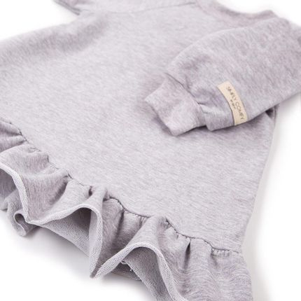 SUKIENKA/BLUZA SIMPLY COMFY FALBANKI SZARY MELANŻ