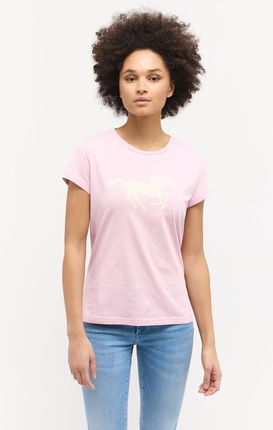 DAMSKA KOSZULKA MUSTANG LOGO T-shirty Loa Cameo Pink 1015161 8064