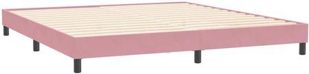 Łóżko typu Box Spring z materacami Różowy 180x220 cm Aksamit - zdjęcie 3
