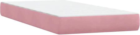 Łóżko typu Box Spring z materacami Różowy 180x220 cm Aksamit - zdjęcie 2